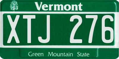VT license plate XTJ276
