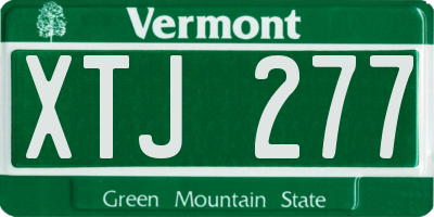 VT license plate XTJ277