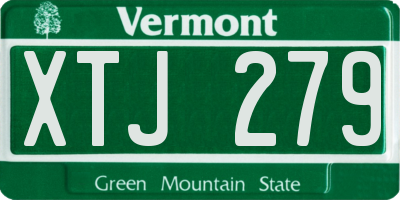 VT license plate XTJ279