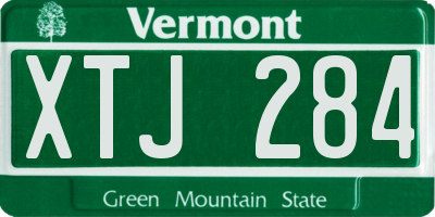 VT license plate XTJ284