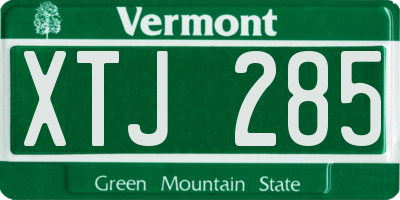 VT license plate XTJ285