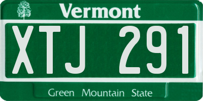 VT license plate XTJ291
