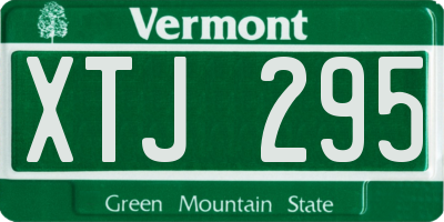 VT license plate XTJ295