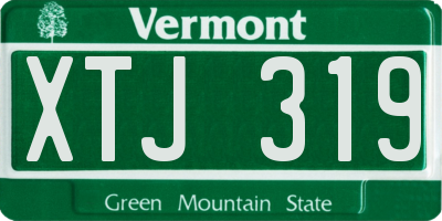 VT license plate XTJ319