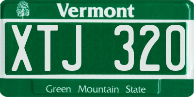 VT license plate XTJ320