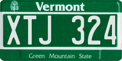 VT license plate XTJ324