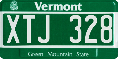 VT license plate XTJ328