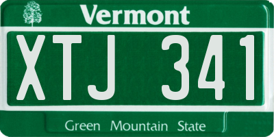 VT license plate XTJ341
