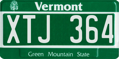 VT license plate XTJ364