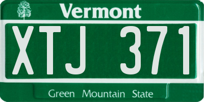 VT license plate XTJ371