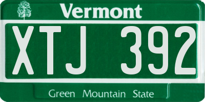 VT license plate XTJ392