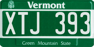 VT license plate XTJ393