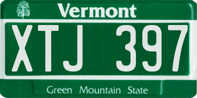 VT license plate XTJ397