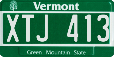 VT license plate XTJ413
