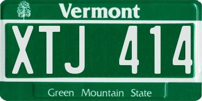 VT license plate XTJ414