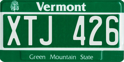 VT license plate XTJ426