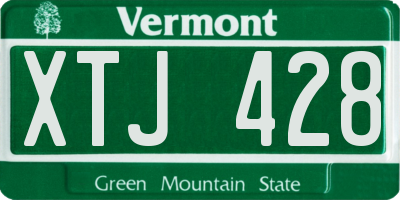 VT license plate XTJ428