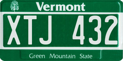 VT license plate XTJ432