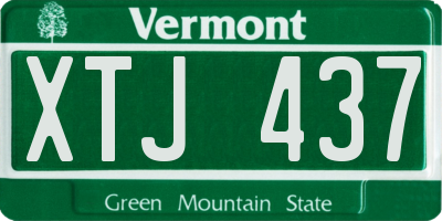 VT license plate XTJ437