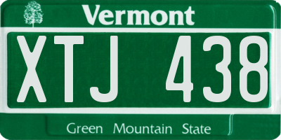 VT license plate XTJ438