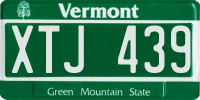 VT license plate XTJ439