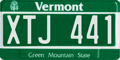 VT license plate XTJ441