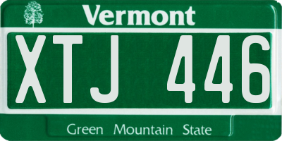 VT license plate XTJ446