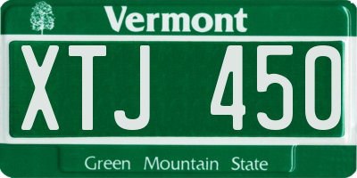 VT license plate XTJ450
