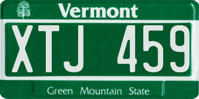 VT license plate XTJ459
