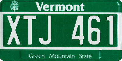VT license plate XTJ461