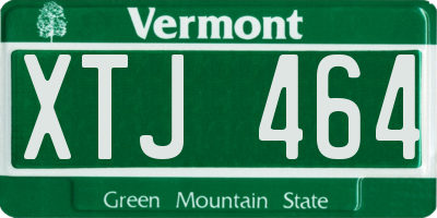 VT license plate XTJ464