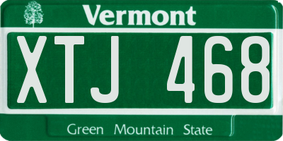 VT license plate XTJ468