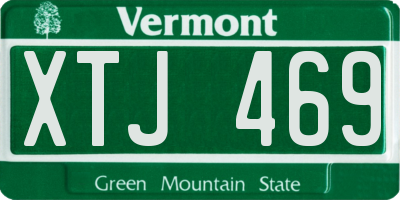 VT license plate XTJ469