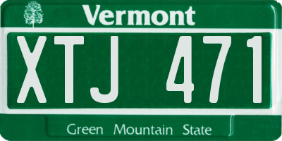 VT license plate XTJ471