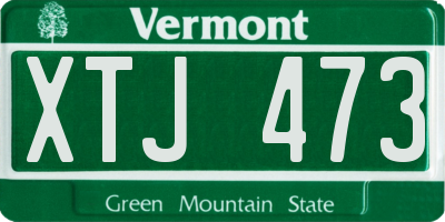 VT license plate XTJ473