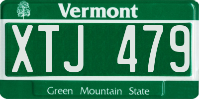 VT license plate XTJ479