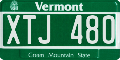 VT license plate XTJ480