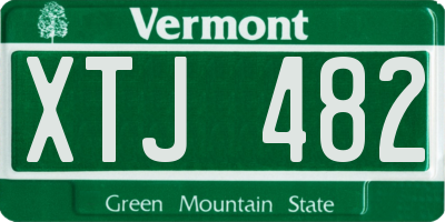 VT license plate XTJ482