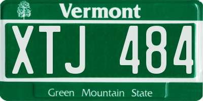 VT license plate XTJ484
