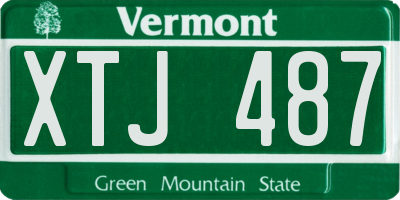 VT license plate XTJ487