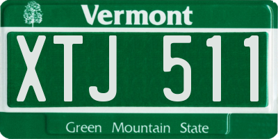 VT license plate XTJ511