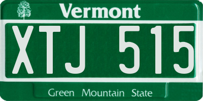 VT license plate XTJ515