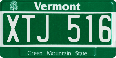 VT license plate XTJ516