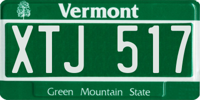 VT license plate XTJ517