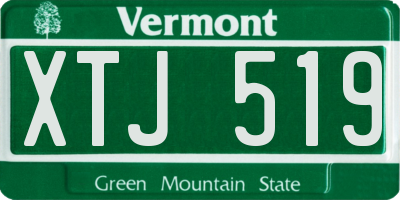 VT license plate XTJ519