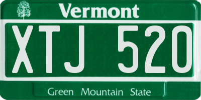 VT license plate XTJ520