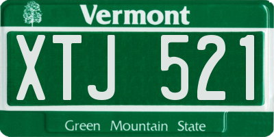 VT license plate XTJ521