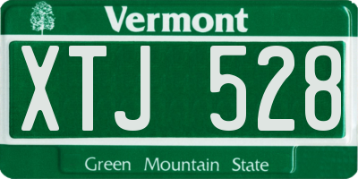 VT license plate XTJ528
