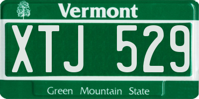 VT license plate XTJ529