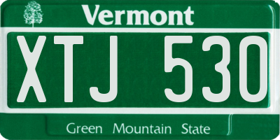 VT license plate XTJ530